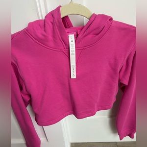 Lululemon All yours crop hoodie in Sonic pink, size XS